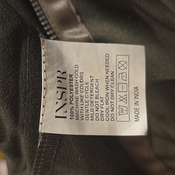 RARE INSPR-D BY TEZZA Olive Green Zipper Front Jumpsuit/Coveralls Size S… - Picture 8 of 8